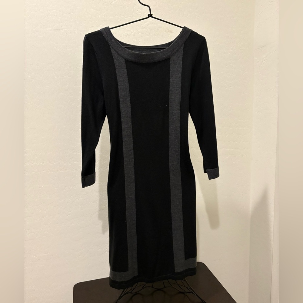 Elegant Black and Gray Dress